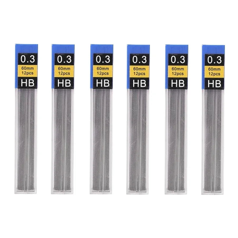 1/6/12PC Mechanical Pencil Refill Leads 0.3 0.5 0.7 0.9 1.3 2.0mm Drawing Writing Automatic Pencil Core Refills Accessories