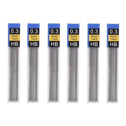 1/6/12PC Mechanical Pencil Refill Leads 0.3 0.5 0.7 0.9 1.3 2.0mm Drawing Writing Automatic Pencil Core Refills Accessories