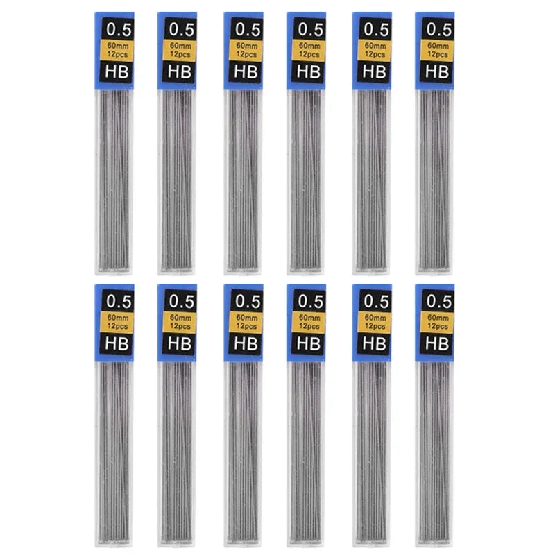 1/6/12PC Mechanical Pencil Refill Leads 0.3 0.5 0.7 0.9 1.3 2.0mm Drawing Writing Automatic Pencil Core Refills Accessories