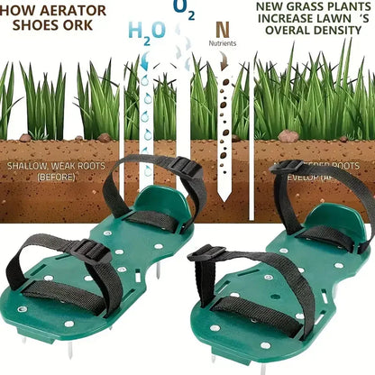 1 Pair Gardening Soil Loosening Shoe Lawn Nail Shoes Garden Inflatable Soil Loosening Shoes Self-leveling Epoxy Gardening Tools