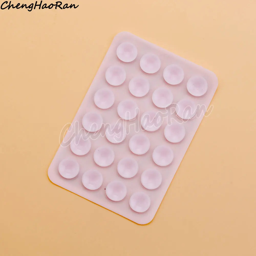 PC 1 Pc Double Side Silicone Suction Pad For Mobile Phone Fixture Suction Cup Backed Adhesive Silicone Rubber Sucker Pad Fixed Pad