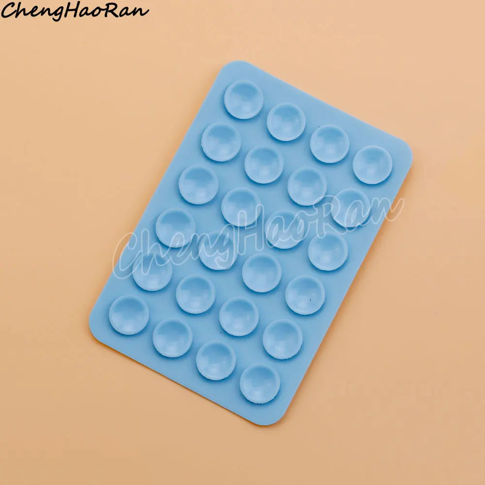 PC 1 Pc Double Side Silicone Suction Pad For Mobile Phone Fixture Suction Cup Backed Adhesive Silicone Rubber Sucker Pad Fixed Pad