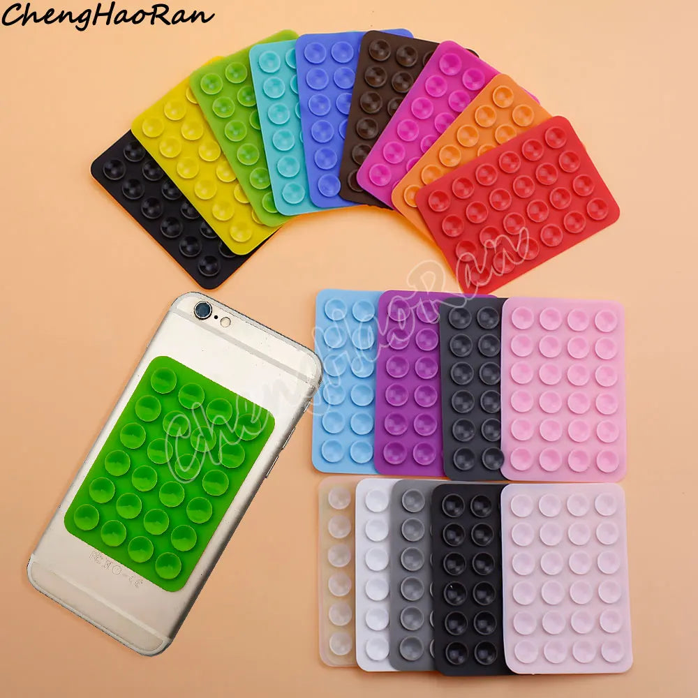 PC 1 Pc Double Side Silicone Suction Pad For Mobile Phone Fixture Suction Cup Backed Adhesive Silicone Rubber Sucker Pad Fixed Pad