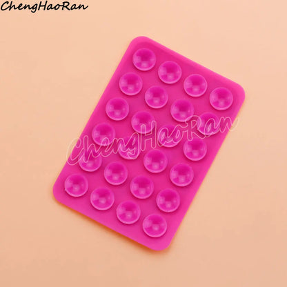 PC 1 Pc Double Side Silicone Suction Pad For Mobile Phone Fixture Suction Cup Backed Adhesive Silicone Rubber Sucker Pad Fixed Pad