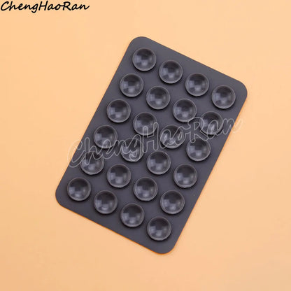 PC 1 Pc Double Side Silicone Suction Pad For Mobile Phone Fixture Suction Cup Backed Adhesive Silicone Rubber Sucker Pad Fixed Pad