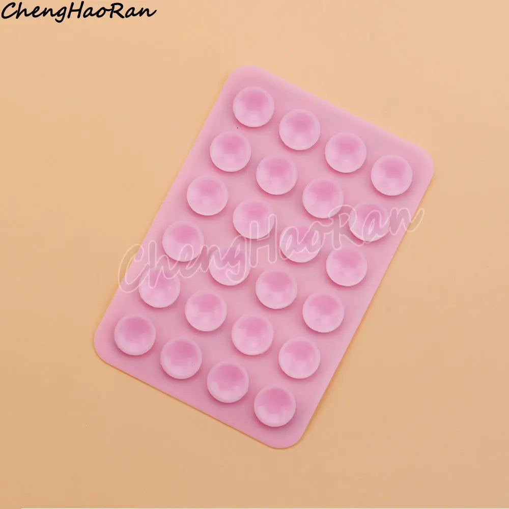 PC 1 Pc Double Side Silicone Suction Pad For Mobile Phone Fixture Suction Cup Backed Adhesive Silicone Rubber Sucker Pad Fixed Pad