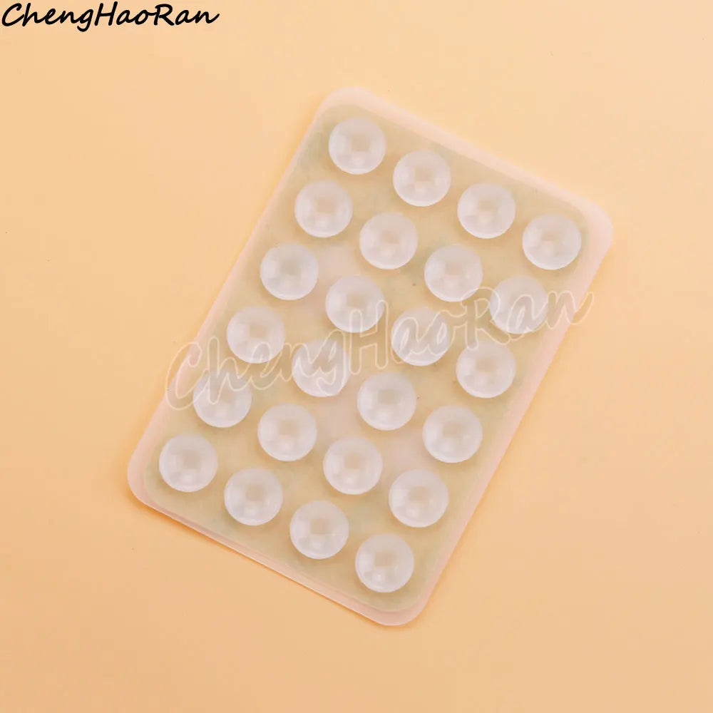 PC 1 Pc Double Side Silicone Suction Pad For Mobile Phone Fixture Suction Cup Backed Adhesive Silicone Rubber Sucker Pad Fixed Pad