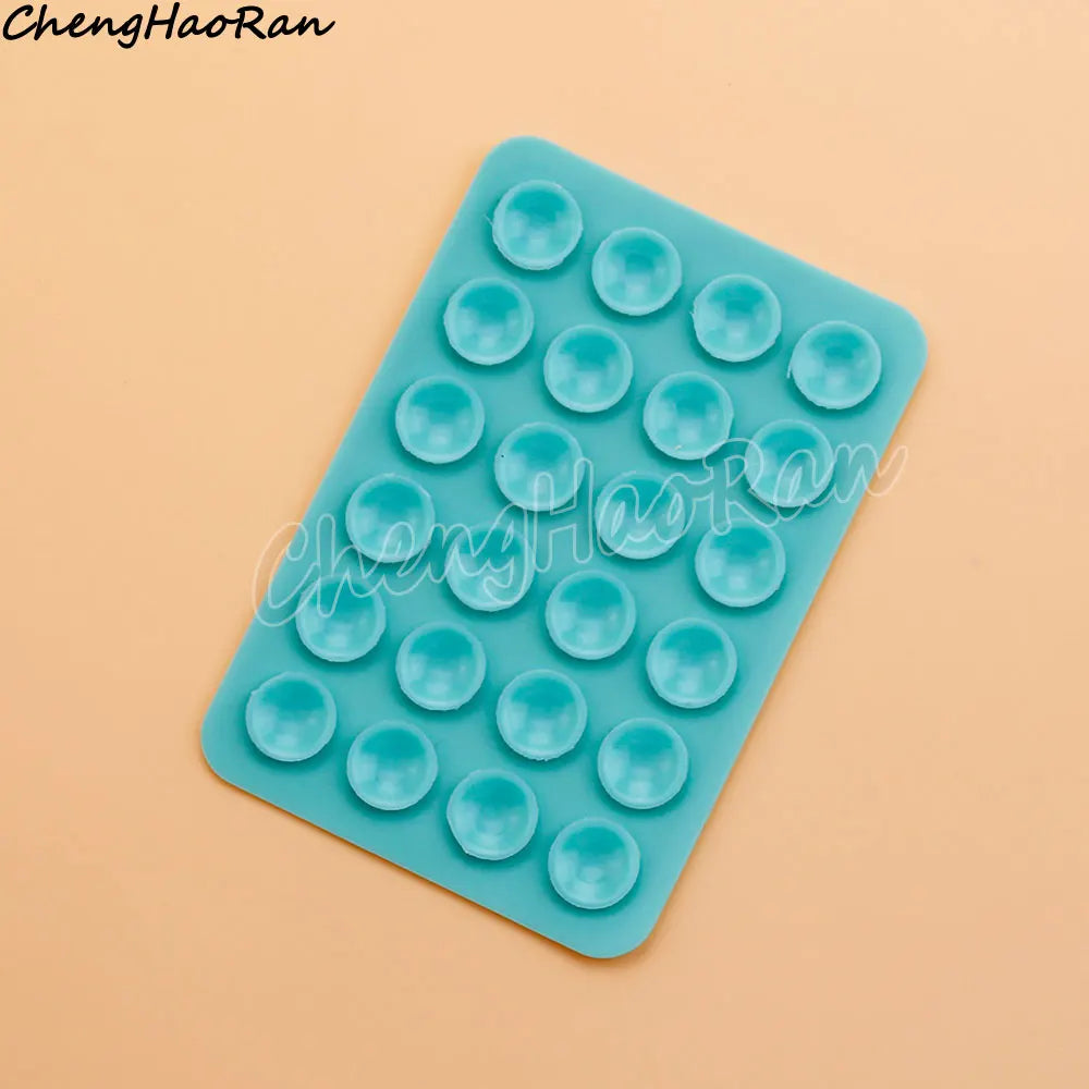 PC 1 Pc Double Side Silicone Suction Pad For Mobile Phone Fixture Suction Cup Backed Adhesive Silicone Rubber Sucker Pad Fixed Pad