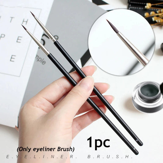 1 Pc Hot Women Beauty Mink Hair Black Fine Eyeliner Brush Eyebrow Cream Brush Eyeliner Pen Makeup Brushes Eyes Cosmetic Tools