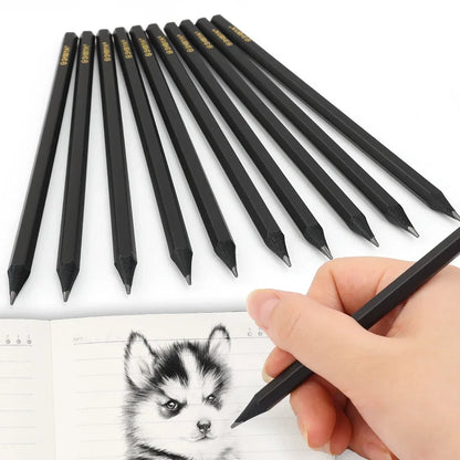 10/20/30PC HB Pencil Black Wood Graphite Sketch Pencils Multi-Function Children Drawing Writing Pen Student Office Stationary