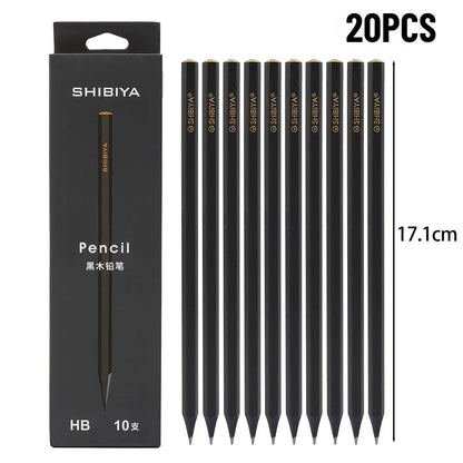 10/20/30PC HB Pencil Black Wood Graphite Sketch Pencils Multi-Function Children Drawing Writing Pen Student Office Stationary