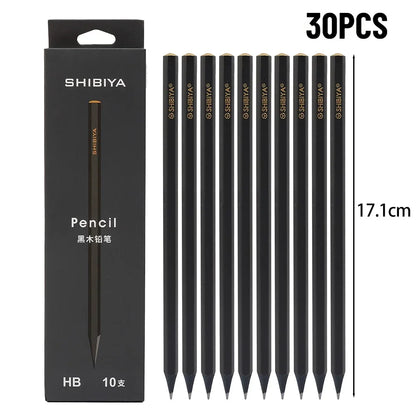 10/20/30PC HB Pencil Black Wood Graphite Sketch Pencils Multi-Function Children Drawing Writing Pen Student Office Stationary