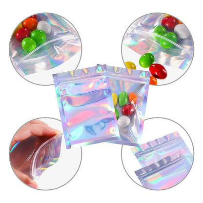 10/30/50PCS Laser Ziplock Bags For Necklace Phone Earphone Storage Bag Clear Plastic Jewelry Data Cable Packaging Bubble Mailers