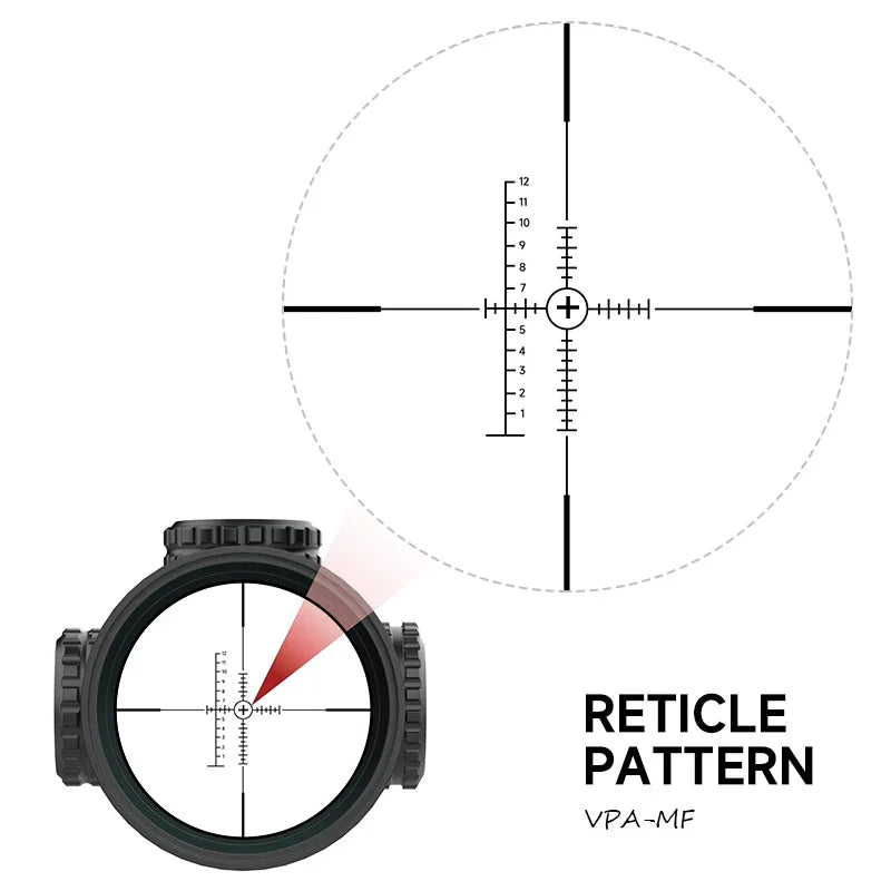 10-40X50 SFP Tactical Optics Rifle Scopes Side Wheel Parallax Adjustment Sight Red Green Dot Reticle Long Shooting Hunting Scope