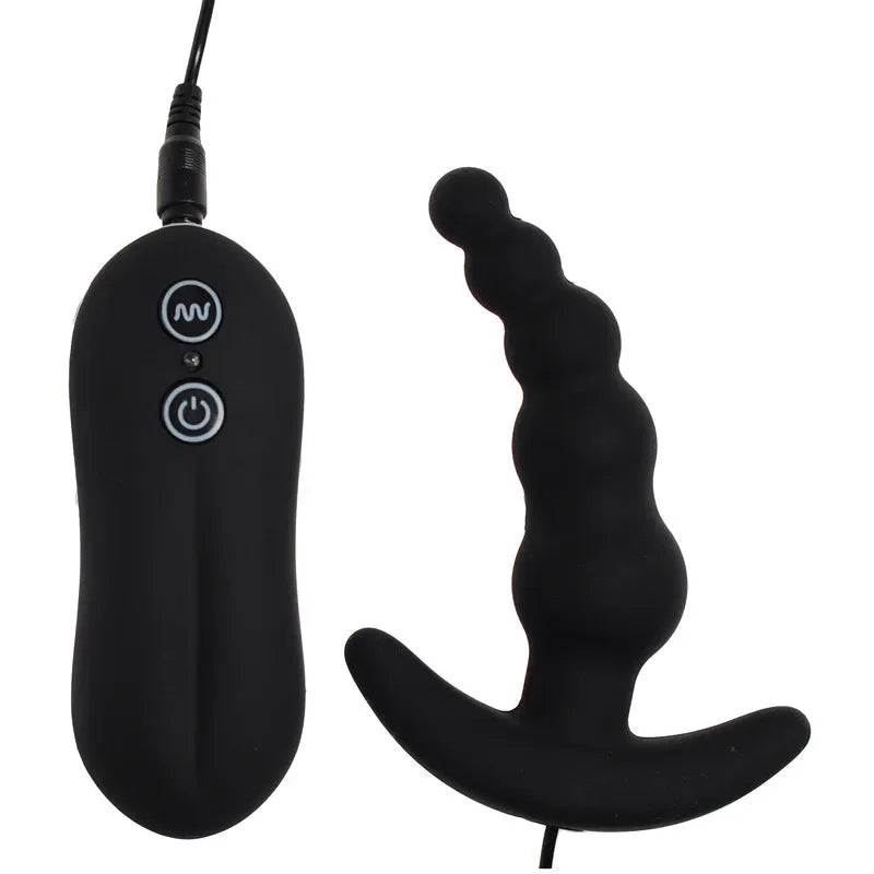 Gtooza_10 Frequency Vibrating Prostate Massager Anal Plug  Beads Butt Sex Toys Waterproof Powerful Wired  Men Couples gtooza.com