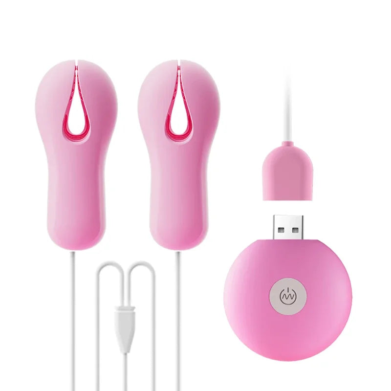 Gtooza_10 Modes Electric Nipple Clamp Breast Massage  Enhancer  Adult Stimulator Sex Toys  Women Couples Female gtooza.com