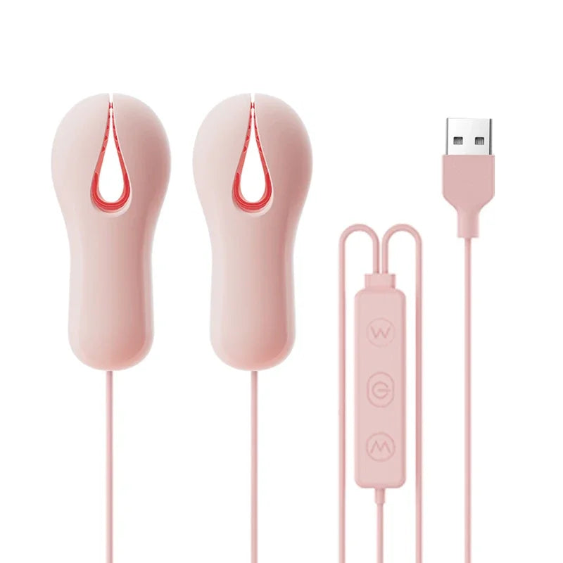 Gtooza_10 Modes Electric Nipple Clamp Breast Massage  Enhancer  Adult Stimulator Sex Toys  Women Couples Female gtooza.com