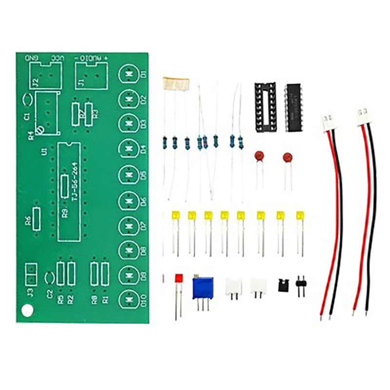 10-Segment Audio Level Indicator Self-assembly Kit LM3915 Audio Indicator Electronics DIY kit