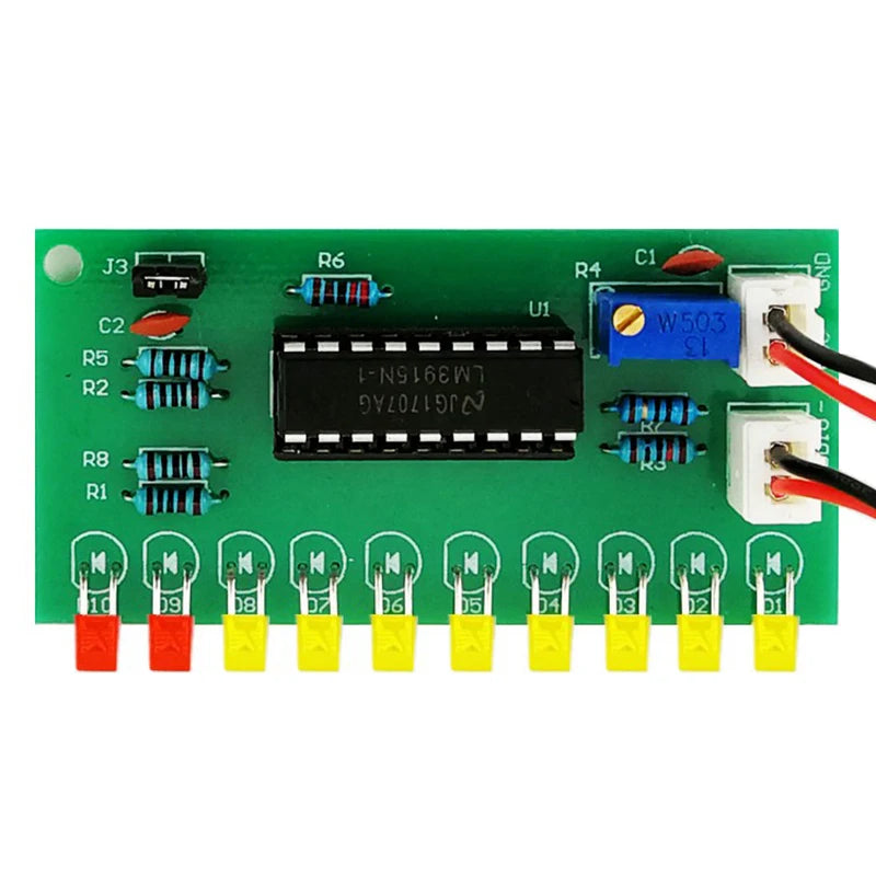 10-Segment Audio Level Indicator Self-assembly Kit LM3915 Audio Indicator Electronics DIY kit