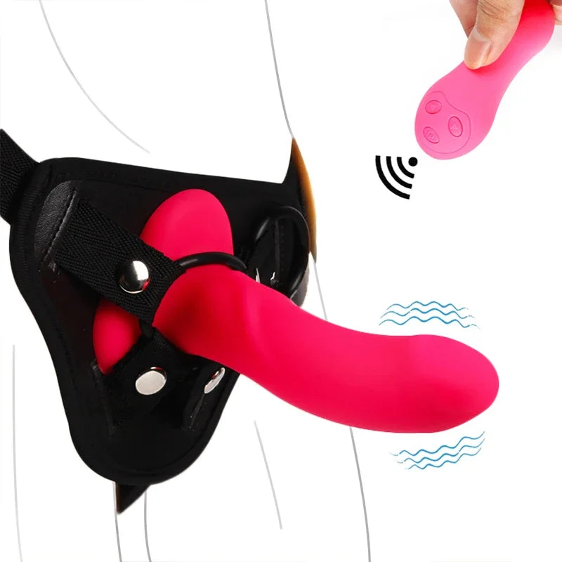 Gtooza_10 Speed Vibrating Strap On  Panties Women's Lesbian   Belt Penis Artificial Sex Toys  Womans gtooza.com