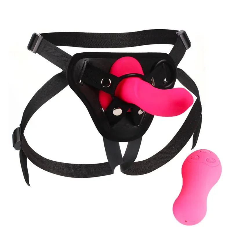 Gtooza_10 Speed Vibrating Strap On  Panties Women's Lesbian   Belt Penis Artificial Sex Toys  Womans gtooza.com