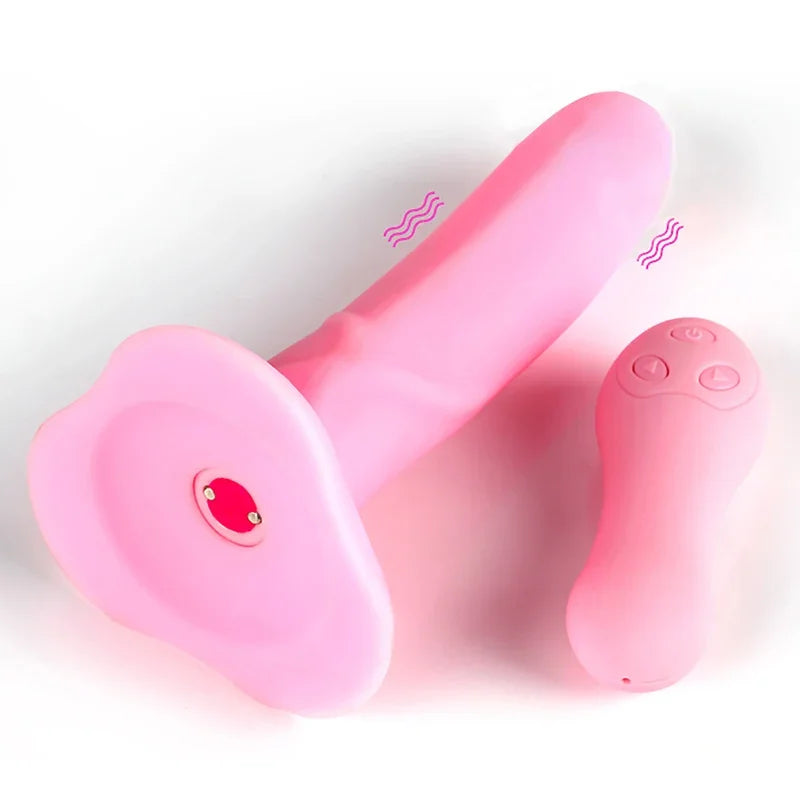 10 Speed Vibrating Strap On Vibrator Panties Women's Lesbian Bondage Dildo Belt Penis Artificial Sex Toys  Womans