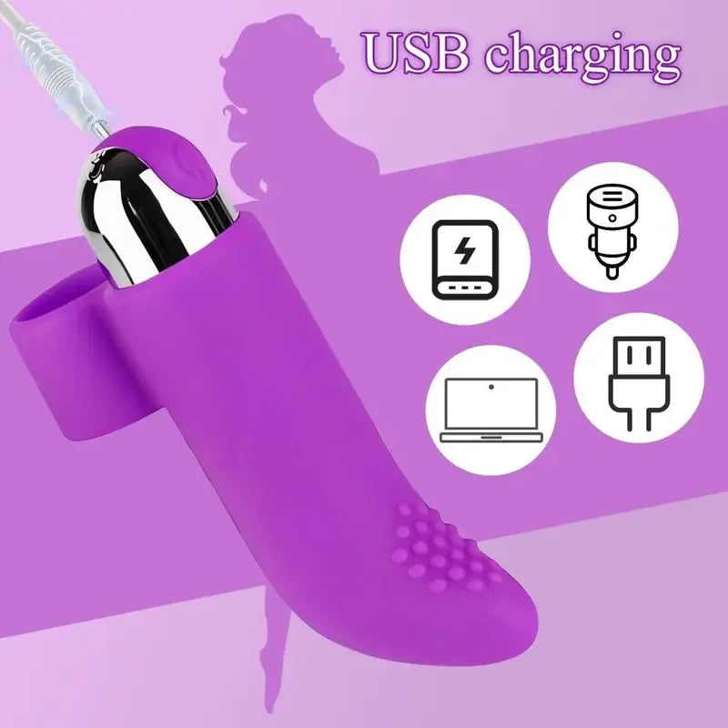 Gtooza10 Speeds USB Charging Finger    Women  Stimulation Silicone Anal Massage Adult Sex Toys 18 gtooza.com