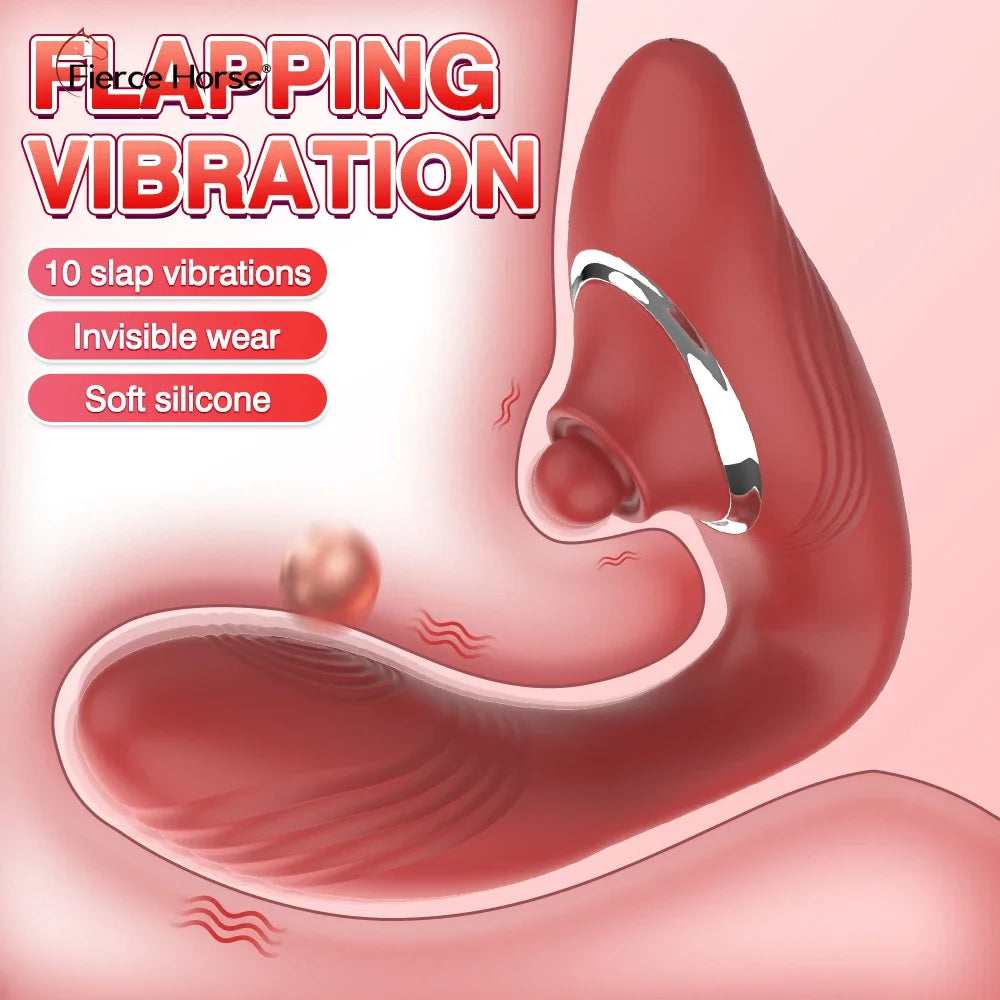 Gtooza10 Vibration Modes Female Masturbation Vibrator Clitoral Vagina G-Spot Flap Stimulation Massager Sex Toys  Women Waterproof