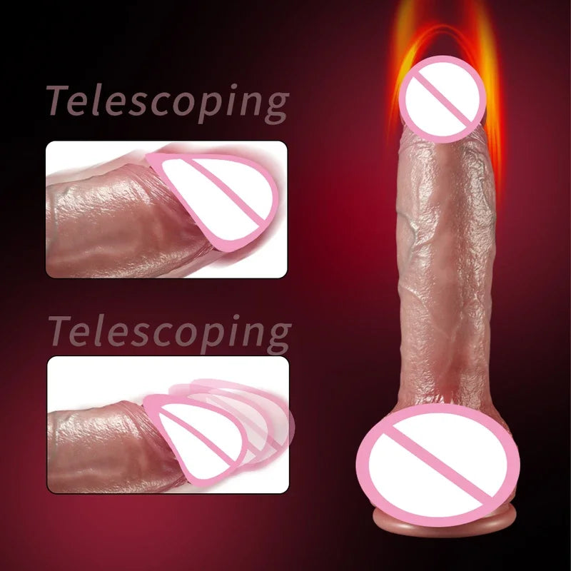 Gtooza_10 inch Long s  Women Automatic Telescopic Machine Sex Toys Super Big  Large Realistic Penis Huge gtooza.com