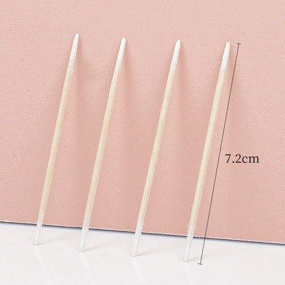 100/300 Pcs Disposable Ultra-small Cotton Swab Brush Lint Free Micro Wood Makeup Brushes Eyelash Extension Glue Removing Tools