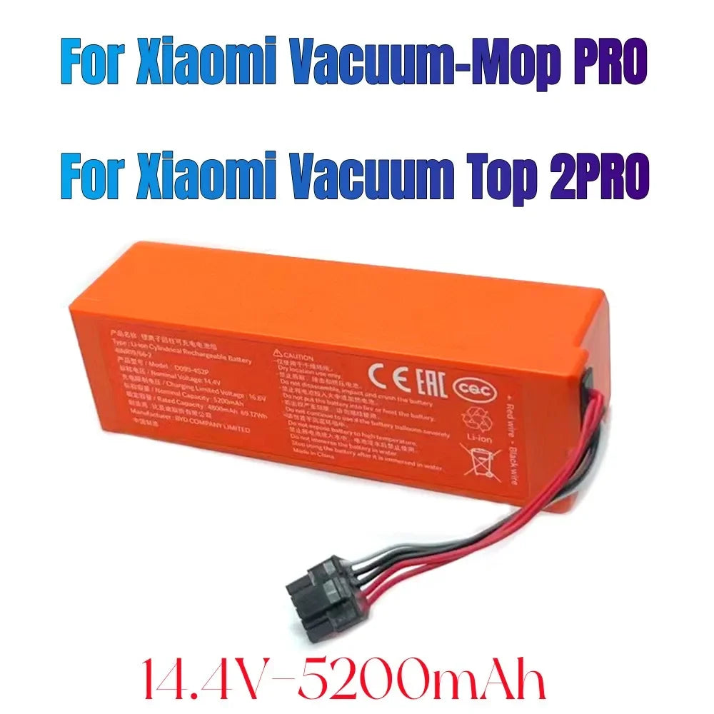 PC 100% Brand New 14.4V 3200mAh/5200mAh  Original Lithium Battery. Suitable For Xiaomi Floor Mopping Robot 2.2 Pro/MJST1S/MJSTS1