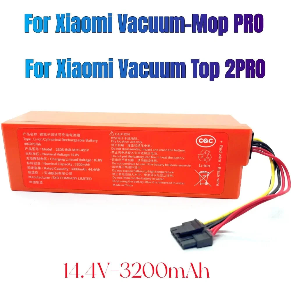 PC 100% Brand New 14.4V 3200mAh/5200mAh  Original Lithium Battery. Suitable For Xiaomi Floor Mopping Robot 2.2 Pro/MJST1S/MJSTS1