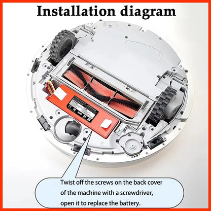 PC 100% Original 14.4V 12800mAh Robotic Vacuum Cleaner Replacement Battery For Xiaomi Roborock S55 S60 S65 S50 S51 S5 MAX S6 Parts