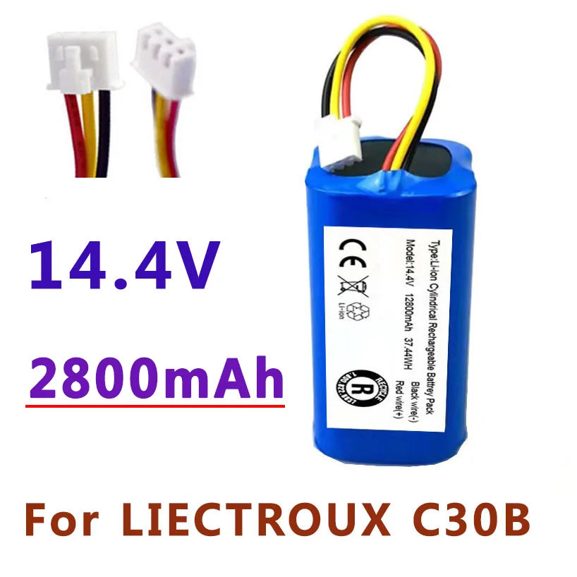 PC 100%.Original(For C30B)Battery .Lirctroux.C30B.Robot.Vacuum.Cleaner.14.4V. 6800mAh,/8800mAh/9900mAh/ Lithium Cell