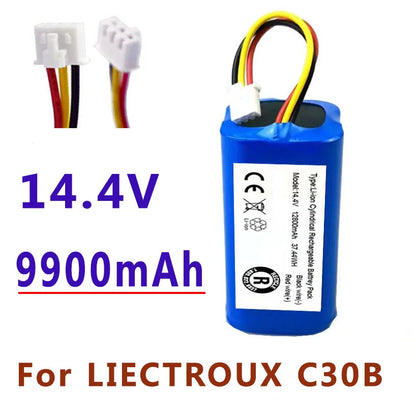 PC 100%.Original(For C30B)Battery .Lirctroux.C30B.Robot.Vacuum.Cleaner.14.4V. 6800mAh,/8800mAh/9900mAh/ Lithium Cell