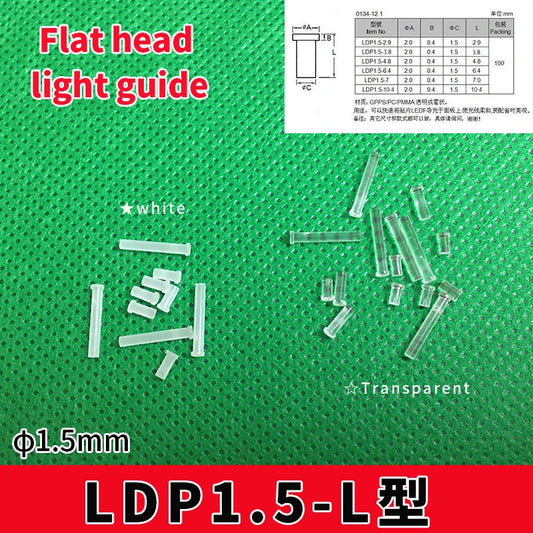 Gtooza_100 PC Clear color 2.0MM-17MM Light Pipe guide FOR 1.5MM Led Diode LED Tube Lampshade Replace LDP1.5 gtooza.com