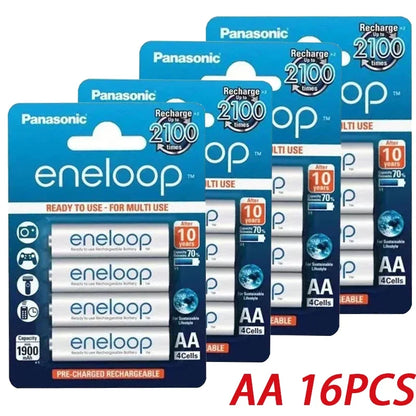 PC 100% Panasonic Eneloop 100% original AA rechargeable battery 1.2v 1900mAh pre-charged nimh suitable  flashlight camera toys