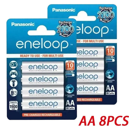 PC 100% Panasonic Eneloop 100% original AA rechargeable battery 1.2v 1900mAh pre-charged nimh suitable  flashlight camera toys