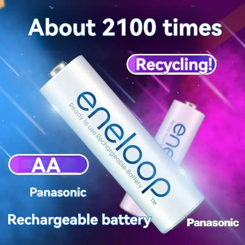 PC 100% Panasonic Eneloop 100% original AA rechargeable battery 1.2v 1900mAh pre-charged nimh suitable  flashlight camera toys