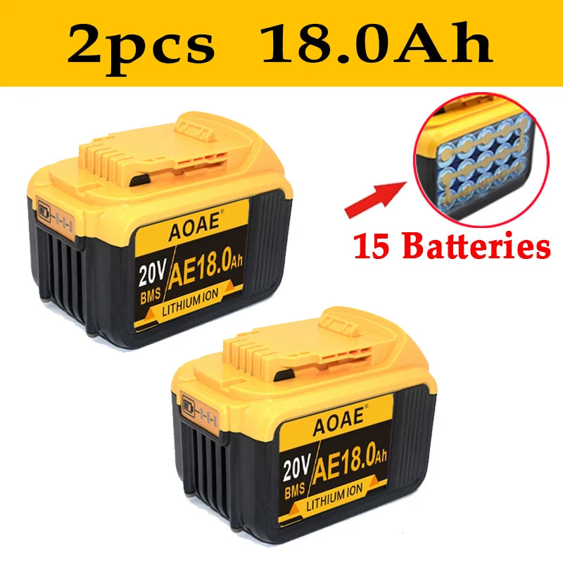 PC 100%newOriginal 20V18.0Ah  Dewalt Power Tool Battery DCB206 20V 18.0Ah Battery DCB206 20V Battery DCB205 DCB200 DCB204