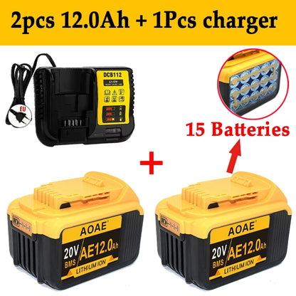 PC 100%newOriginal 20V18.0Ah  Dewalt Power Tool Battery DCB206 20V 18.0Ah Battery DCB206 20V Battery DCB205 DCB200 DCB204