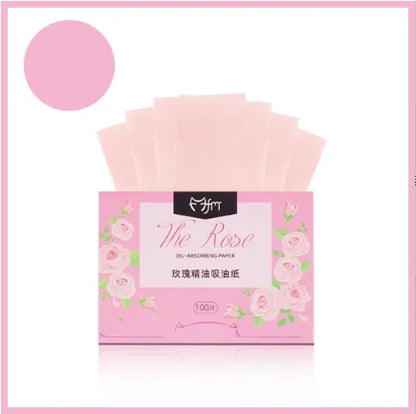 100Pcs Face Oil Blotting Paper Protable Face Wipes Facial Cleanser Oil Control Oil-absorbing Sheets Blotting Tissue Makeup Tool