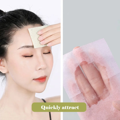 100Pcs Face Oil Blotting Paper Protable Face Wipes Facial Cleanser Oil Control Oil-absorbing Sheets Blotting Tissue Makeup Tool