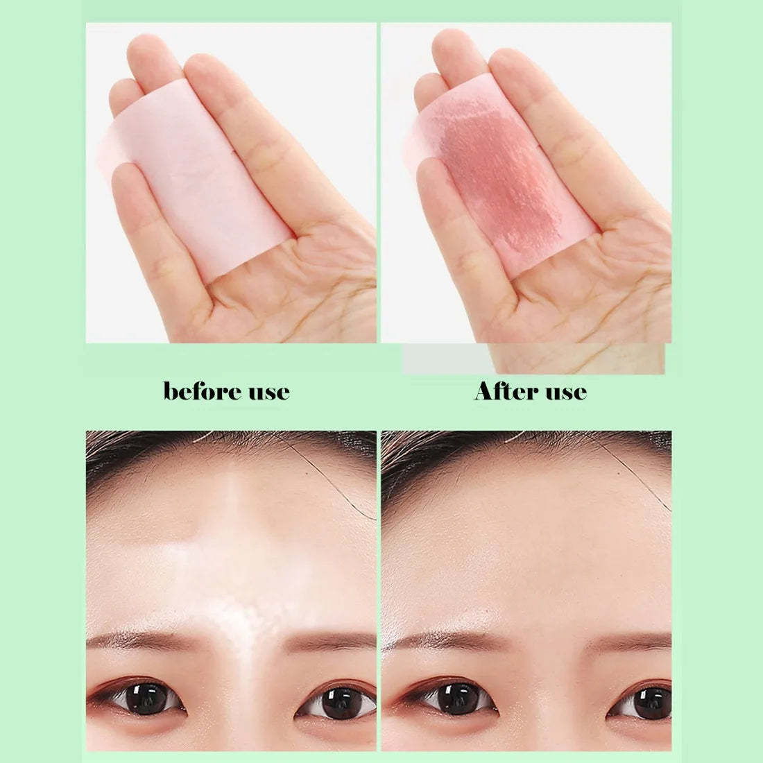 100Pcs Face Oil Blotting Paper Protable Face Wipes Facial Cleanser Oil Control Oil-absorbing Sheets Blotting Tissue Makeup Tool