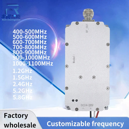 100W UAV RF module power amplifier 200MHZ300-400MHZ600-700MHZ700-800MHZ2.4GHZ800-900MHZ900-1000MHZ1000-1100MHZ5.8G400-500MHz 2.4