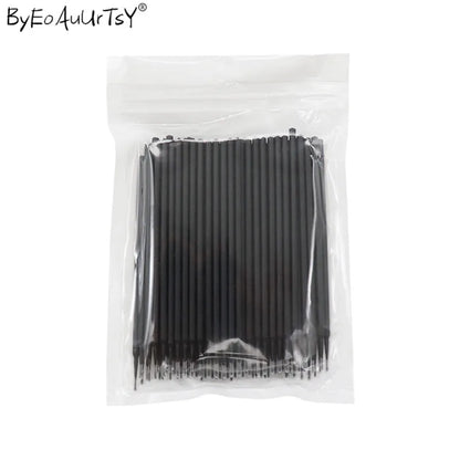 100pc/lot Micro Brushes Eye Lash Glue Brushes Eyelashes Extension Lint Free Disposable Applicators Sticks Makeup Tools