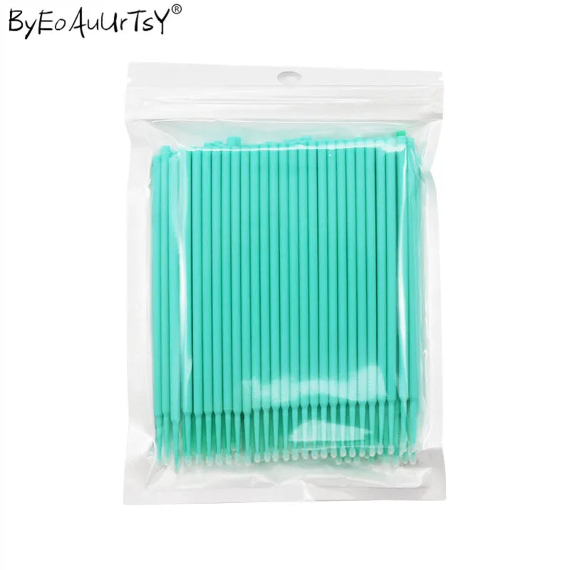 100pc/lot Micro Brushes Eye Lash Glue Brushes Eyelashes Extension Lint Free Disposable Applicators Sticks Makeup Tools