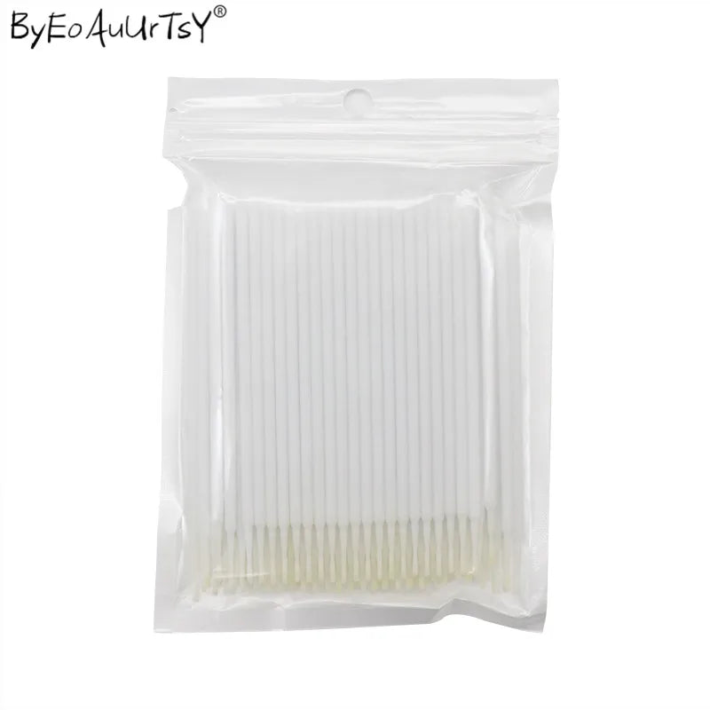 100pc/lot Micro Brushes Eye Lash Glue Brushes Eyelashes Extension Lint Free Disposable Applicators Sticks Makeup Tools