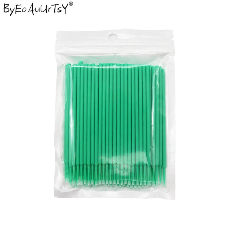 100pc/lot Micro Brushes Eye Lash Glue Brushes Eyelashes Extension Lint Free Disposable Applicators Sticks Makeup Tools