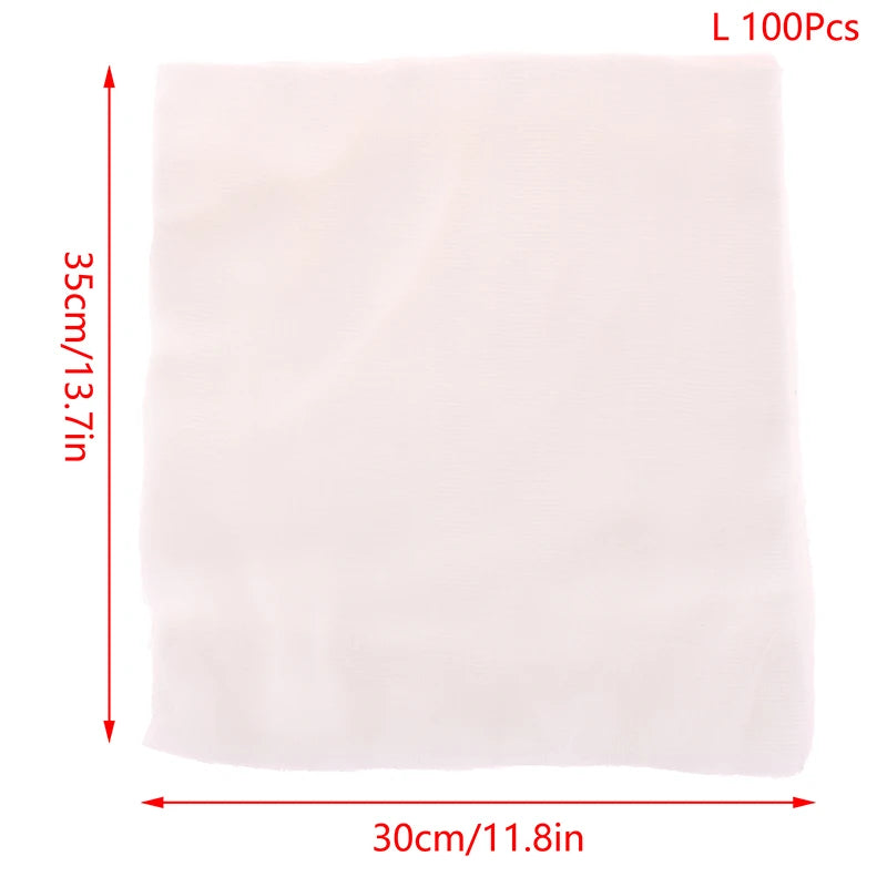 100pcs Disposable Spa Face Gauze Mask Paper Sheet Beauty Salon Special Gauze Block Pre-Cut Facial Sheet Skin Fiber Paper